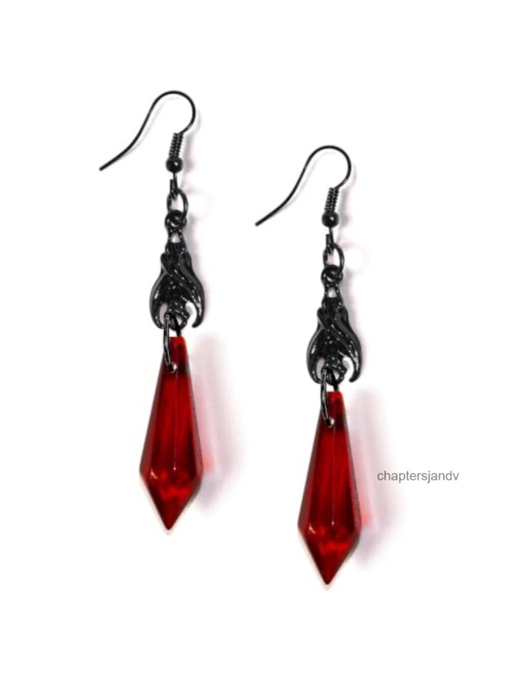 Gothic Bat Dangle Earrings Alloy Crystal Vampire Costume Jewelry